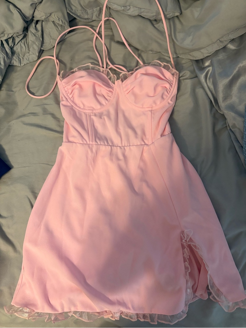Lucy in The Sky pink mini dress